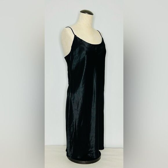 Vintage 90’s Black Satin Strappy Slipdress  by J.B.S. Ltd. size 10 - Picture 7 of 10